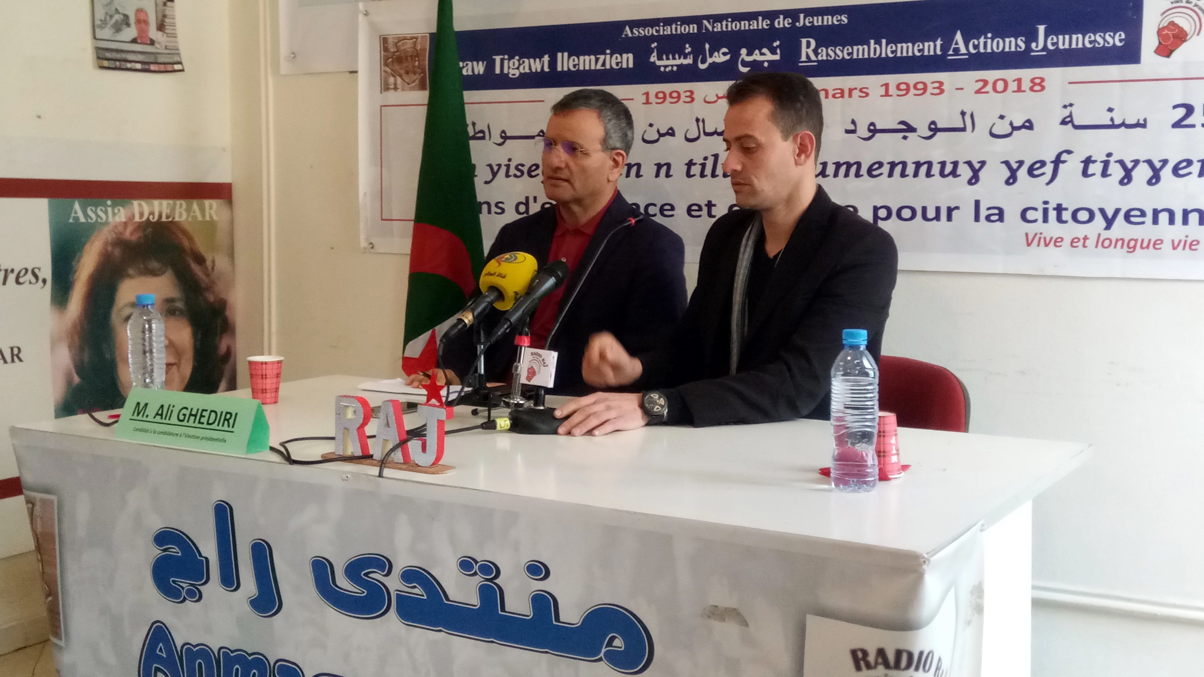 ALI GHEDIRI A LA JEUNESSE ALGÉRIENNE